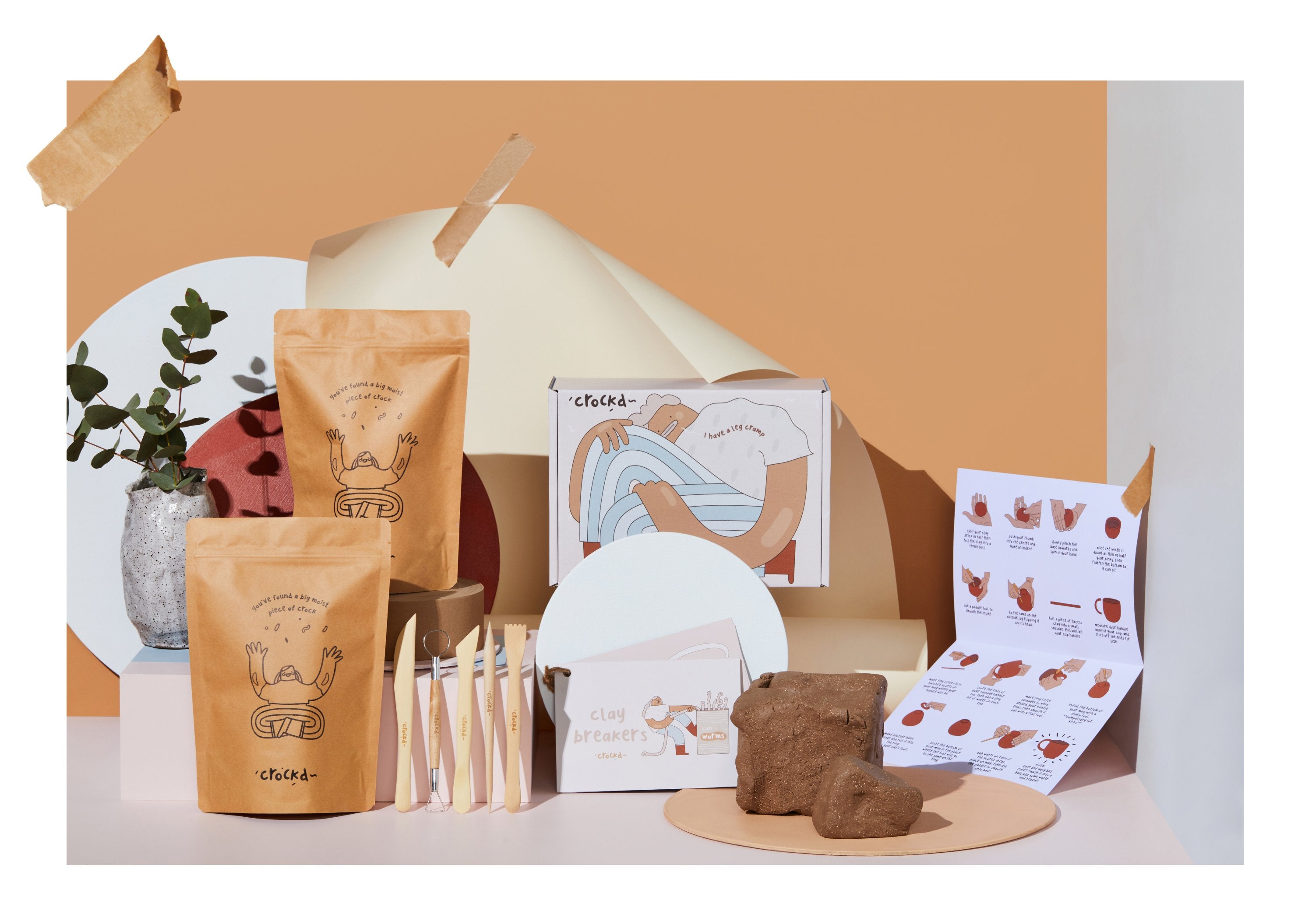 Create Your Own Clay Pottery Kit Home Pottery Craft Kit 1-2 People